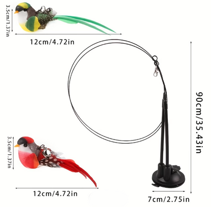 Bird Wand Stand Toy for Cats