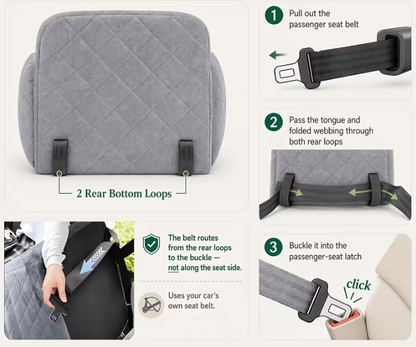Pet car seat dimensions and directions