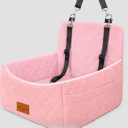 Pet car seat in pink